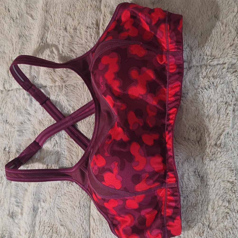 🌸🌸MovingComfort Women's Pink and Red Sports Bra Medium